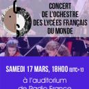 Suivez en direct le concert donné par l’Orchestre des lycées français du monde dans le grand auditorium de Radio France 
