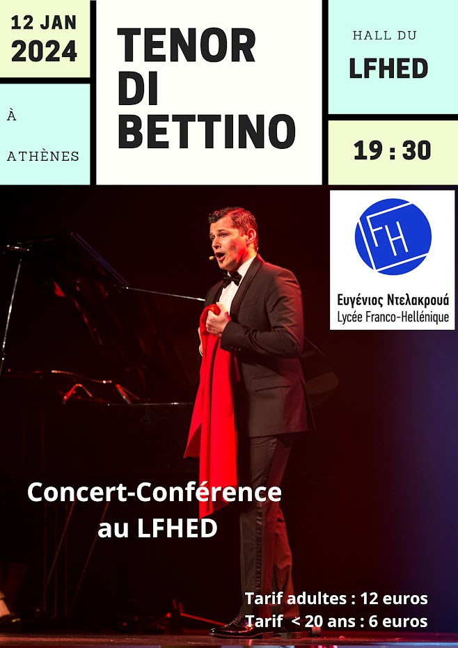 Concert du Ténor Di Bettino ouvert aux élèves et à leurs familles