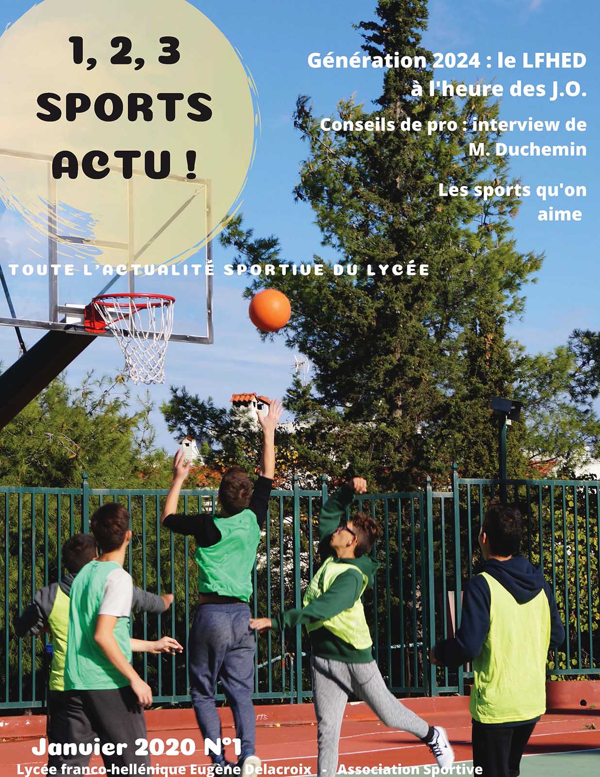 « 1,2,3 Sports Actu » : Η εφημερίδα των Νέων Αθλητικών Ρεπόρτερ της Ελληνογαλλικής Σχολής !