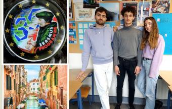 Giorgia, Riccardo et Martino : trois nouveaux stagiaires Erasmus venant d'Italie au lycée franco-hellénique-0