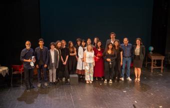 La coproduction italo-grecque de nos lycéens célébrant l'Italie et les sciences au prestigieux théâtre Karezi-7