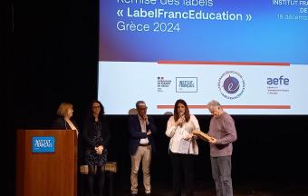 Distinction LabelFrancÉducation pour la section hellénique de notre école !-1