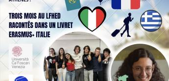 Silvia Bigai, stagiaire vénitienne, passe trois mois au LFHED... Ils vous sont racontés dans un livret Erasmus + Italie !