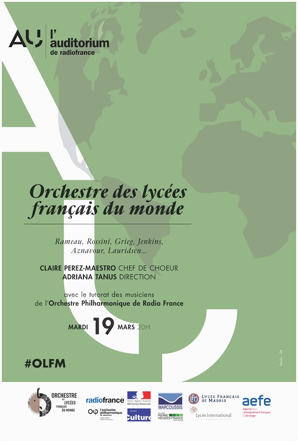 Suivez en direct le concert de l’Orchestre des lycées français du monde dans le grand auditorium de Radio France ce soir 21h (heure grecque)