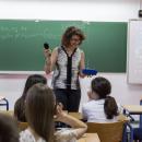 Les élèves de A' Gymnase participent à un atelier son animé par la réalisatrice Maria Leonida